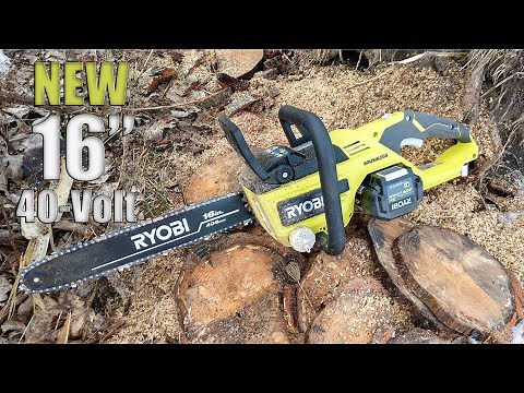 Ryobi 40-Volt Brushless 16" Chain Saw Review RY40550 RY40505