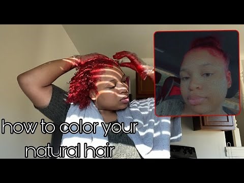 HOW TO DYE YOUR NATURAL CURLY HAIR RUBY RED (using adore)