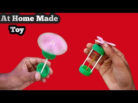 How To Make Simple Flying Toy At Home Made||| Easy Create