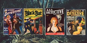 The sound of a gavel echoes through the room as the Pulp Magazine Detective & Mystery Showcase Auction featuring the Jack and Joanie Kump Collection auction begins. This selection of lots are a collection of astounding detective and mystery pulp magazines from nineteen teens to the 1950’s, the golden age of pulp fiction. The covers of these magazines were just as important as the stories themselves, with cover artists like Rafael DeSoto, HJ Ward, Rudolph Belarski, Norman Saunders and many others