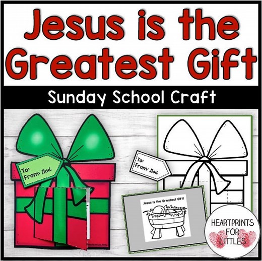 Jesus is the Greatest Gift Craft, Christmas Craft, Sunday School Activity (digital Download) - Etsy