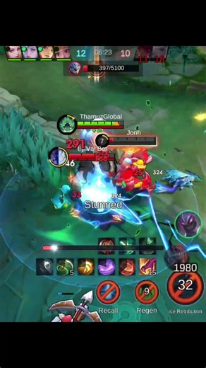 The Aggressive Thamuz Jungler so Crazy Damage! 💀 s6 #mlbb #shorts