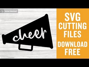 Megaphone Cheer Svg Free Cut File for Cricut