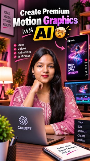 Create Premium Motion Graphics With AI 🤯 | No Laptop Needed! 📱