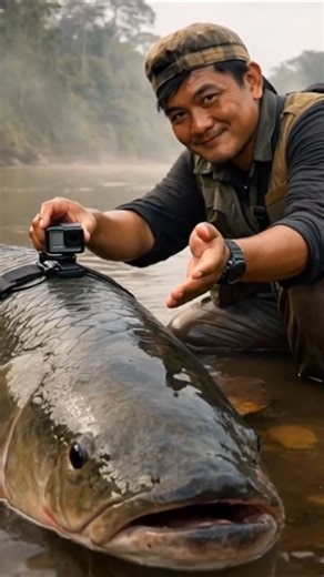 When I set up my camera at the Arapaima in the Amazon River.
