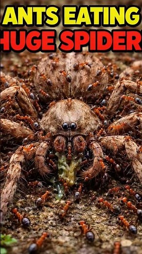 🐜 Ant Army vs Giant Spider 🕷️ | Nature’s Brutal Attack! #shorts