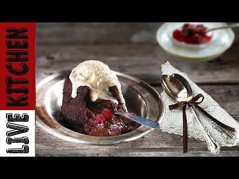 Το καλύτερο σουφλέ σοκολάτας(Λαβα κεικ) Best lava cake Live kitchen