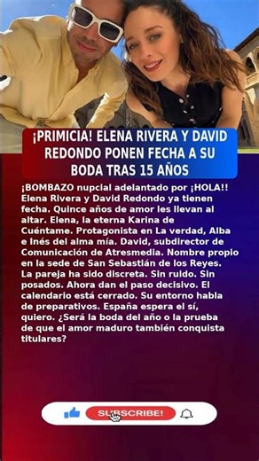 💥Elena Rivera (33) FIJA FECHA DE SU BODA (2026) #UltimaHora #España