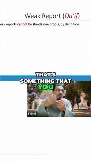 'Weak' hadiths are not *standalone* proofs