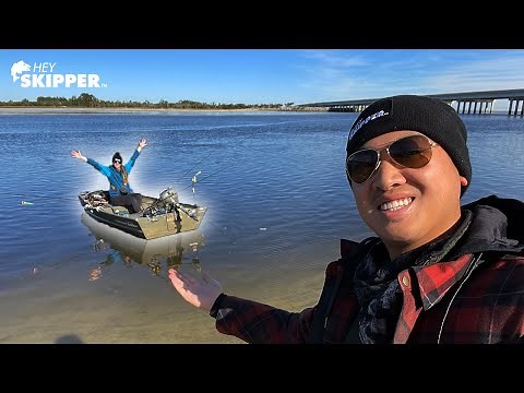 Fishing on TINY PORTABLE BOAT: SO MANY FISH! (Saltwater Fishing with LIVE BAIT)