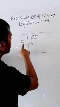Square Root of 529 by Long Division Method #math #ssc #ssccgl #mathtrick #mathtricks
