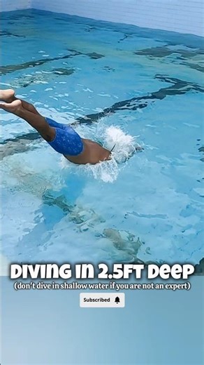 Diving in 2.5ft Deep Only 🏊🏻 #swimming #swim #swimmingpool #dive