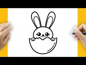 HOW TO DRAW A CUTE EASTER BUNNY TUTORIAL FOR BEGINNERS