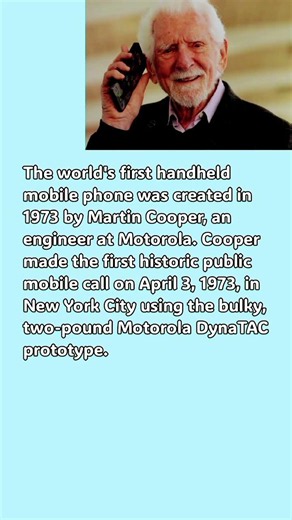 The first mobile phone. Martin Cooper, 1973. #first #mobile #phone #shorts
