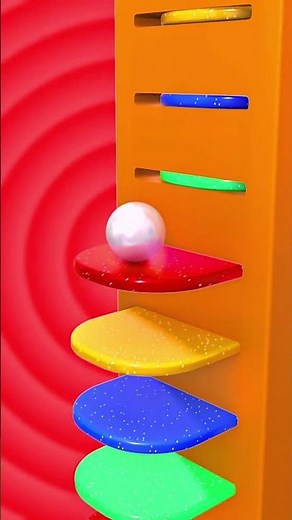 Endless Ball Drop 🔴🔵🟡 | Satisfying Infinite Loop | #3danimation #perfectloop #loopvideo #balldrop