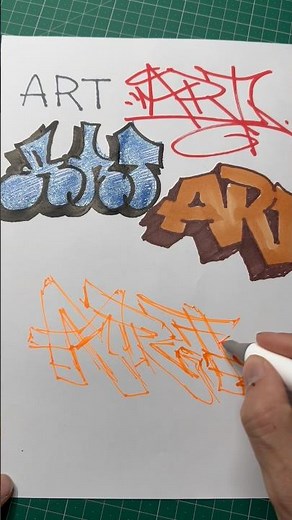 Making 4 Graffiti Styles with the word ART