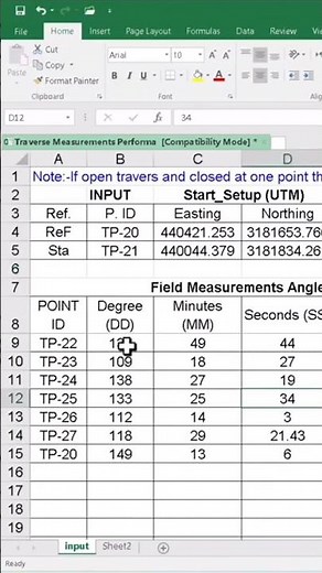 Traverse Calculation in civil 3D