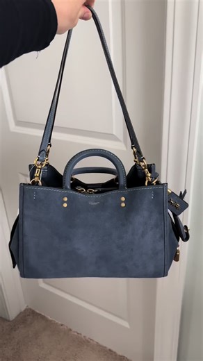 Stunning Blue Suede Coach Rogue Bag Review