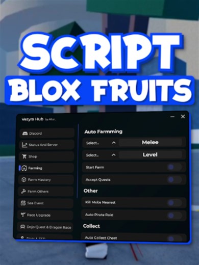 👑 Blox Fruits Script (2026) NO KEY | Auto Farm, Auto Cdk, Soul Guitar, Farm Mastery! #roblox #robloxfyp #fyp #bloxfruits #bloxfruit