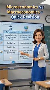 🔍 Micro vs 🌍 Macro Economics explained with a fun animated story!📚 #class11economics