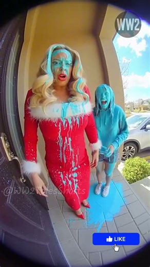 She Pounds the Door, Talks Big… Then Gets COATED Mid-Sentence 😳🎨