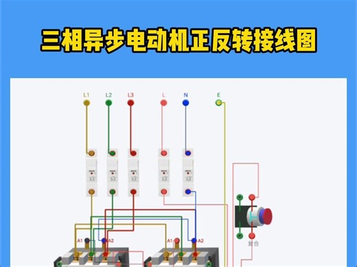 零基础学电工，三相异步电动机正反转接线图，你会接线吗？