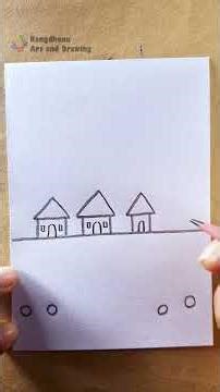 Drawing Beautiful Scenes from Triangles, Squares, and Circles #drawing #art