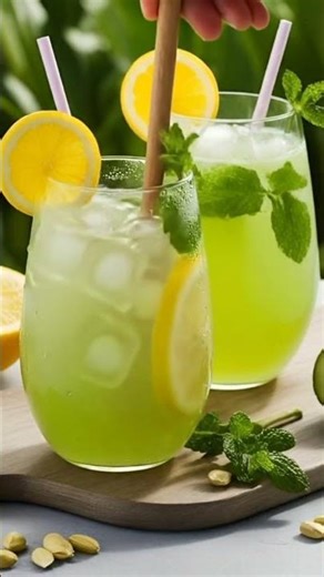 🍋🥒 Lemon Mint Cucumber Drink #food