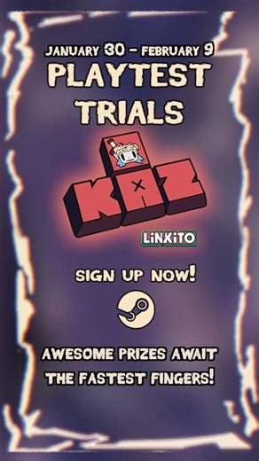 The first KAZ Playtest starts Jan 30! Winners get Steam gift cards! #Indiegame #Playtest #roguelike