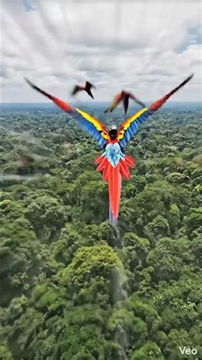 What a Macaw Sees While Flying 🦜 (Real POV Camera)