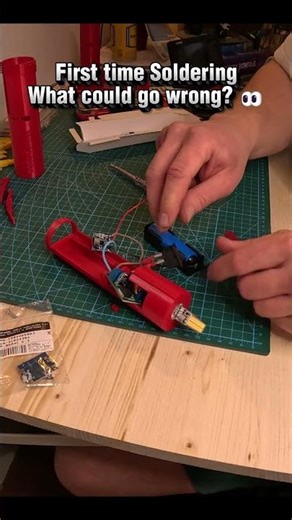 First Time Soldering… What Could Go Wrong? 👀 #diy #electronics #maker