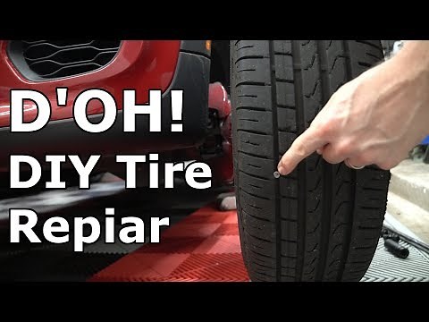 How to repair a tire puncture from a nail or screw