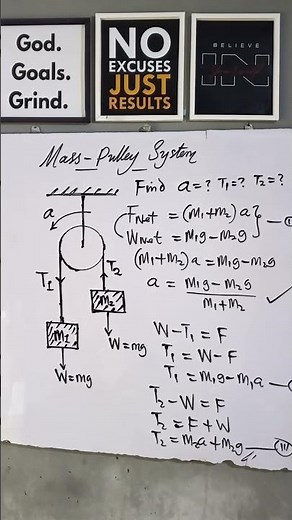 The Mass-Pulley System in Physics... #fyp #GCSE #physics #maths #science #gcsescience