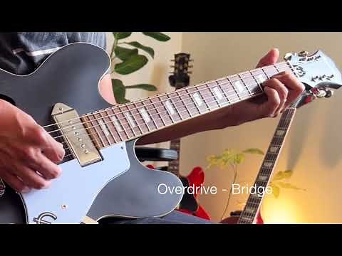 From tamed distortion to groovy cleans. Epiphone Casino Worn Ebony (guitar demo)