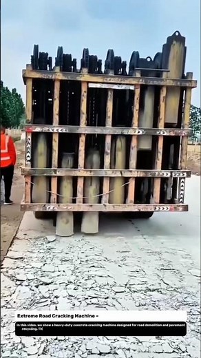Extreme Road Cracking Machine – How Concrete Pavement Is Broken!