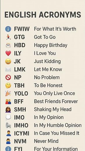 🇺🇸English Acronyms