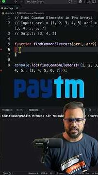 Find Common Elements in Two Arrays - JavaScript Interview Question #dsa #interview #coding