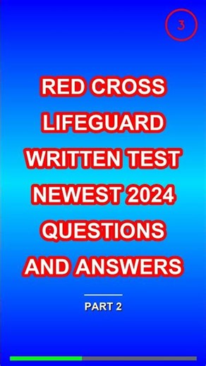 Red Cross Lifeguard Written Test Newest 2024 Quest