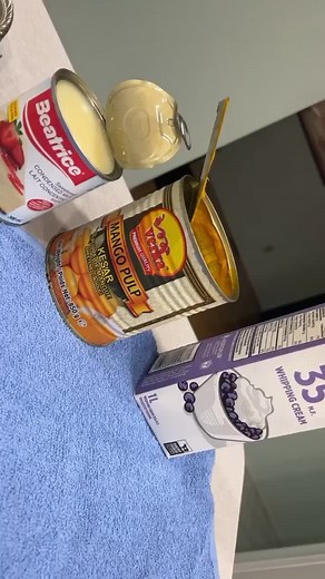 Mango mousse/3 ingredients recipe Mango pulp-1 cup. Condensed milk -1/4 cup. Whipping cream- 3/4 cup. #mango #mangomousse #dessert