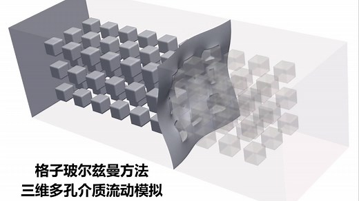 LBM 三维多孔介质流动模拟