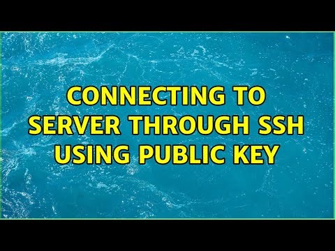 connecting to server through SSH using public key