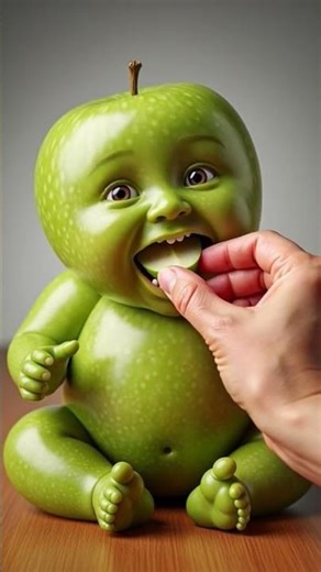 Baby Food ASMR | So Adorable 🍏 #BabyEating#CuteBaby#BabyFood#apple#AppleLover