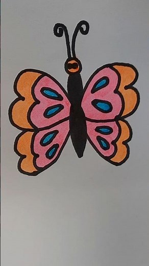How to draw butterfly easy| Step by step tutorial for drawing butterfly| art for beginners and kids