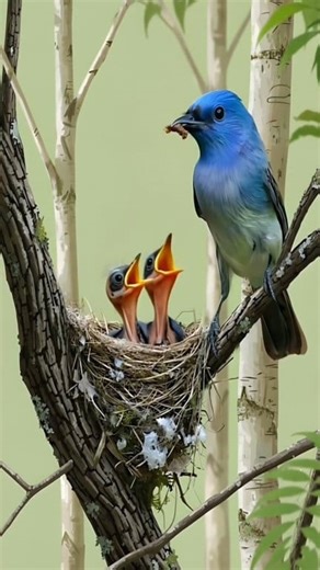 137K views · 15K reactions |  Bluebird Feeding Her Hungry Chicks ...