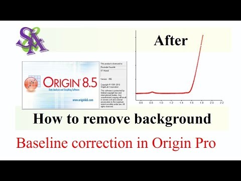 How to subtract baseline using origin | Background | Baseline correction #originsoftware #tutorial
