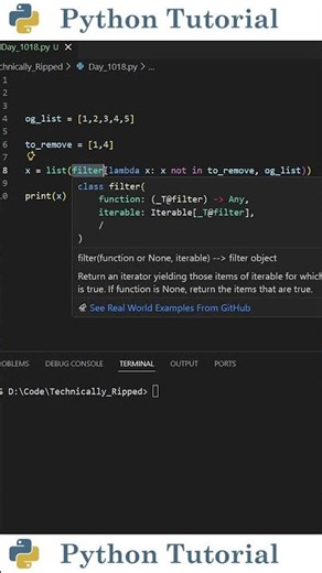 How to Filter Out Several Items From a List | Python Tutorial