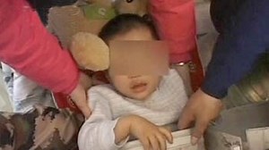 Child gets stuck in washing machine