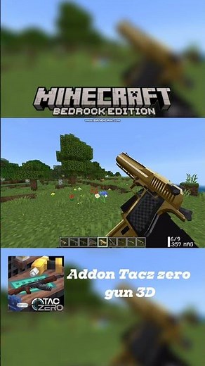 Best Addon gun for Minecraft bedrock 😎 #minecraft #minecraftshorts #shorts