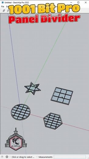 Sketchup tutorial parametric | panel divider | 1001 bit pro #short