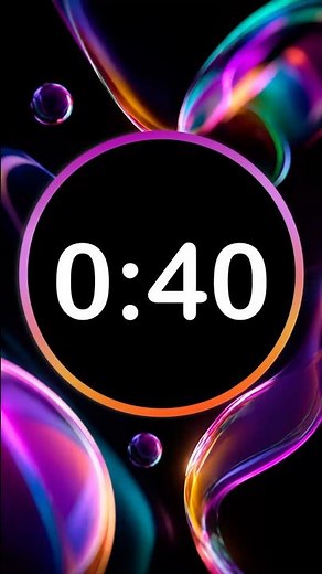 ⏱️ 40 Second Countdown Timer | Clock Ticking Sound & Alarm